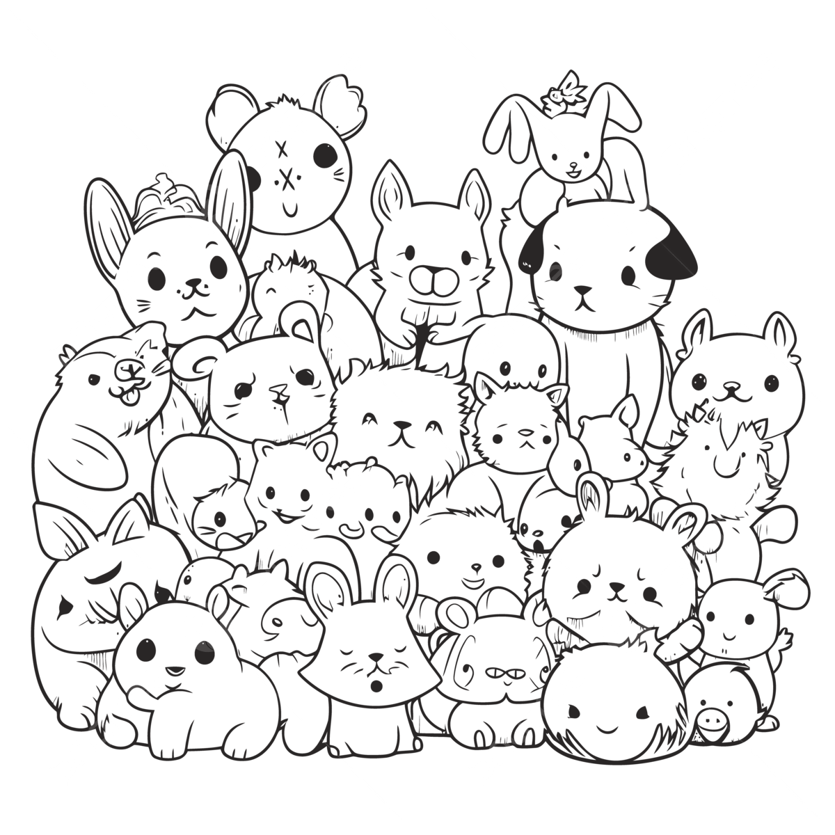 Cute Animals Coloring Pages New Free Printable Cute Animal Coloring 