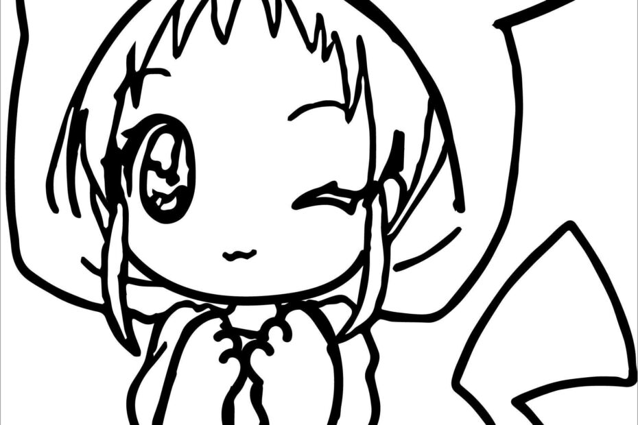 Cute Anime Girls Coloring Pages Coloring Home