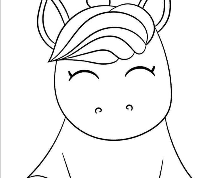 Cute Baby Unicorn Coloring Page ColoringBay