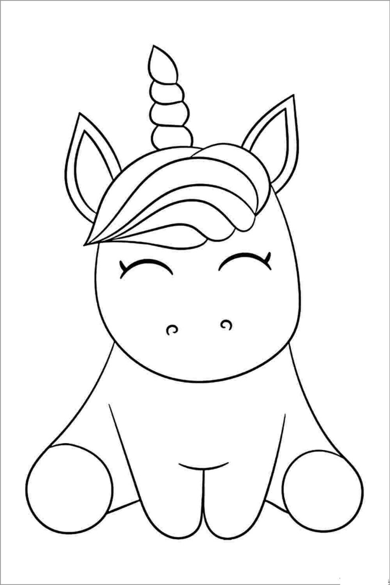 Cute Baby Unicorn Coloring Page ColoringBay Cute Baby Unicorn Coloring Page ColoringBay