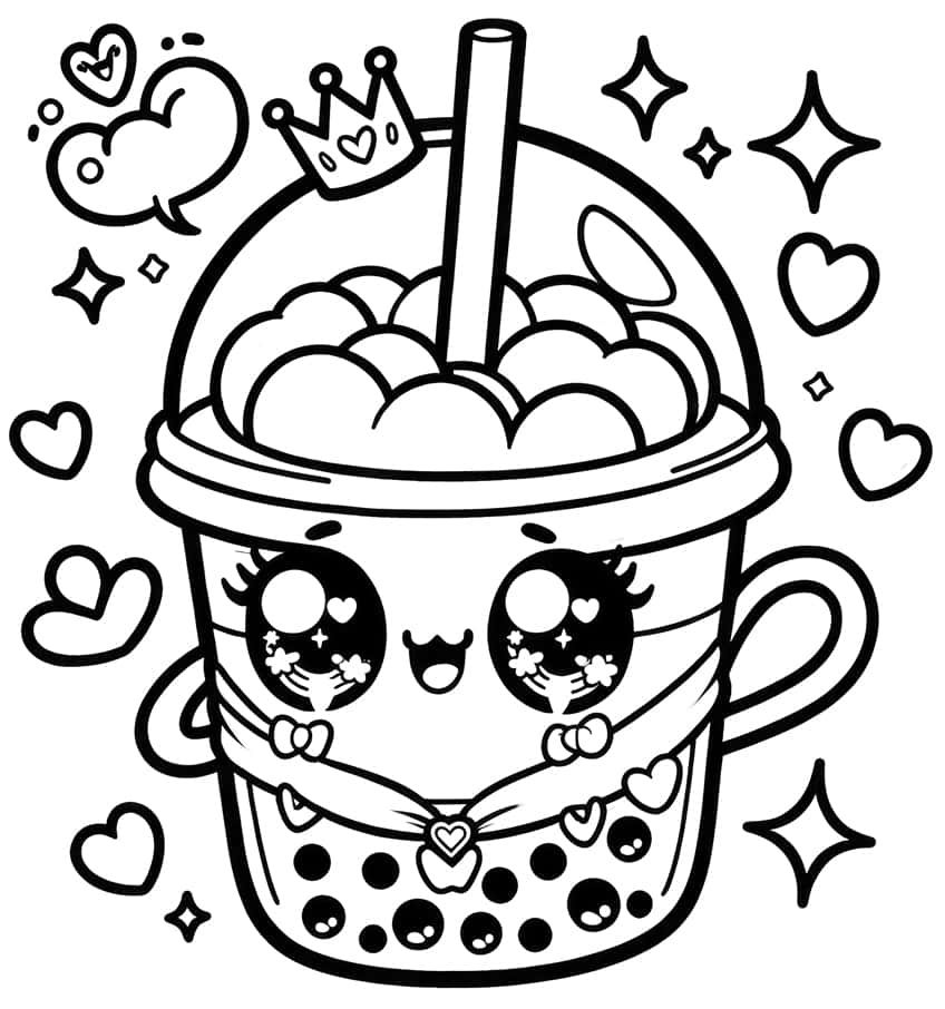 Cute Boba Coloring Pages Coloring Nation Cute Boba Coloring Pages Coloring Nation