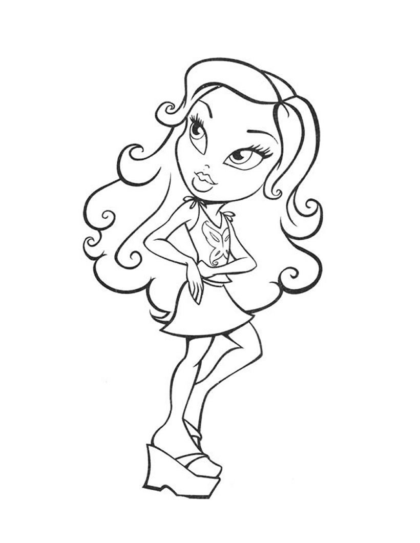 Cute Bratz Coloring Pages Hellokids Cute Bratz Coloring Pages Hellokids