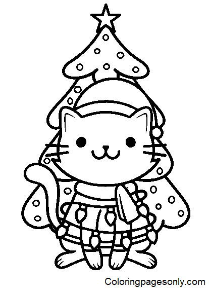 Cute Christmas Kitten Coloring Pages Coloring Pages Cute Christmas Kitten Coloring Pages Coloring Pages