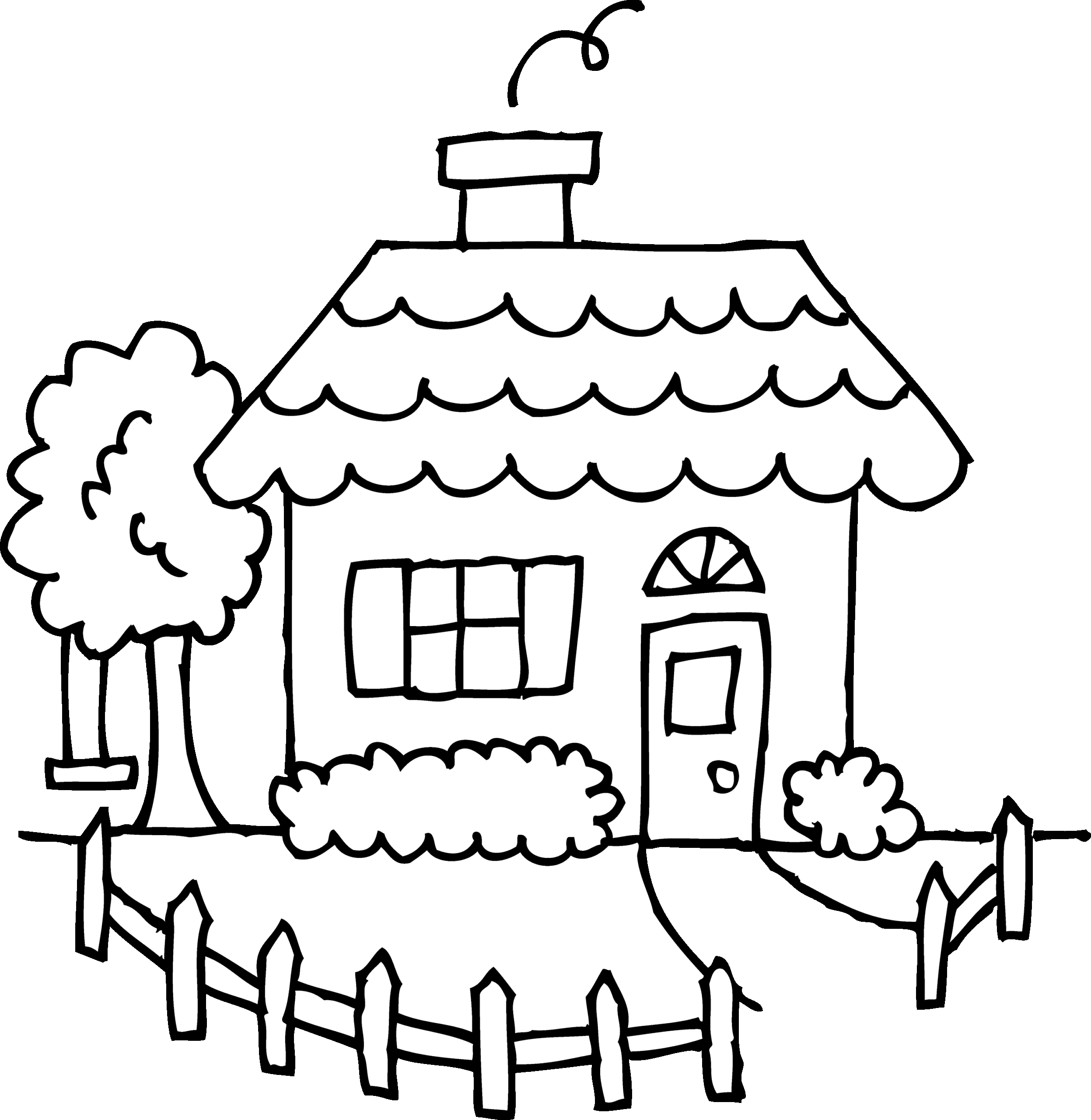 Cute Cozy House Coloring Page Free Clip Art Cute Cozy House Coloring Page Free Clip Art