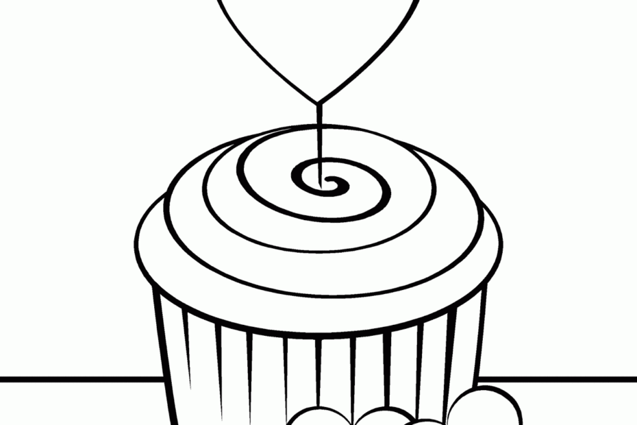 Cute Cupcakes Coloring Pages Coloring Home
