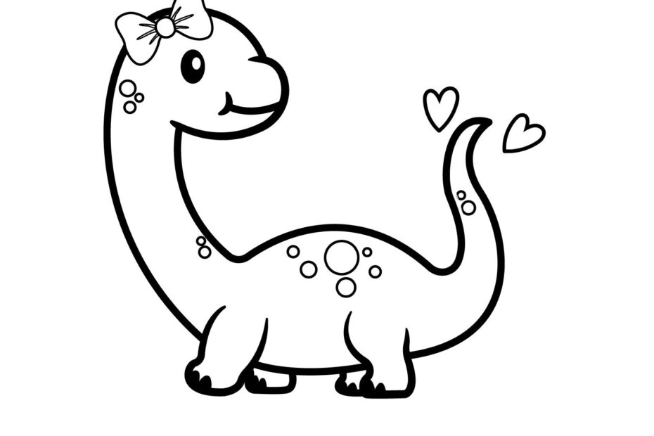 Cute Dinosaur Coloring Pages Printable Coloring Book