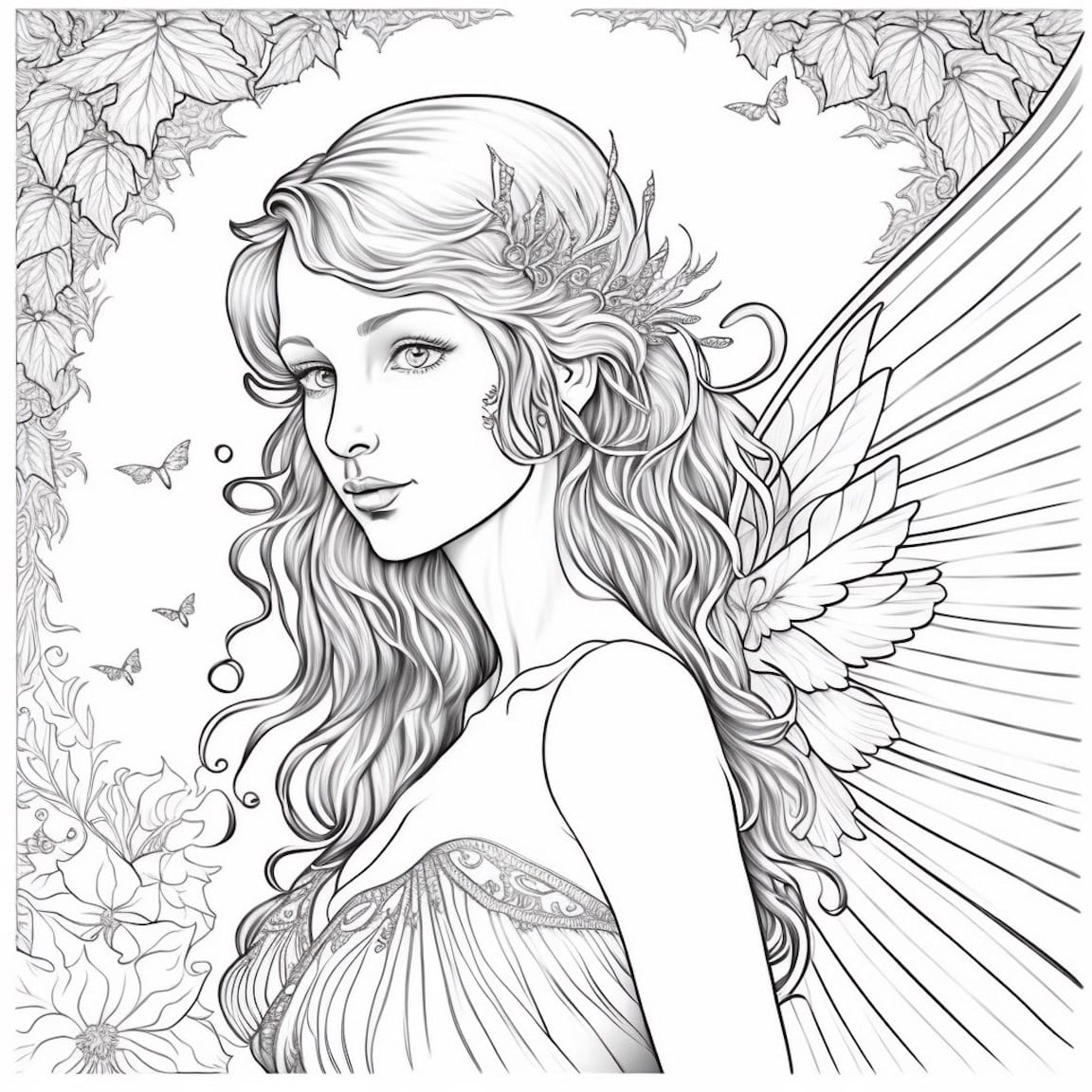 Cute Fairy Coloring Page Fairy Coloring Pages Fairy Coloring Garden Cute Fairy Coloring Page Fairy Coloring Pages Fairy Coloring Garden