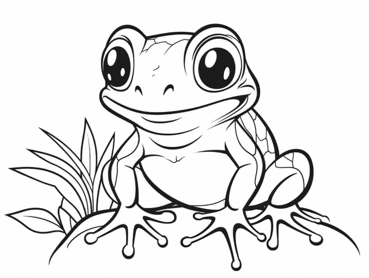 Cute Frog Drawing To Color Coloring Page Cute Frog Drawing To Color Coloring Page