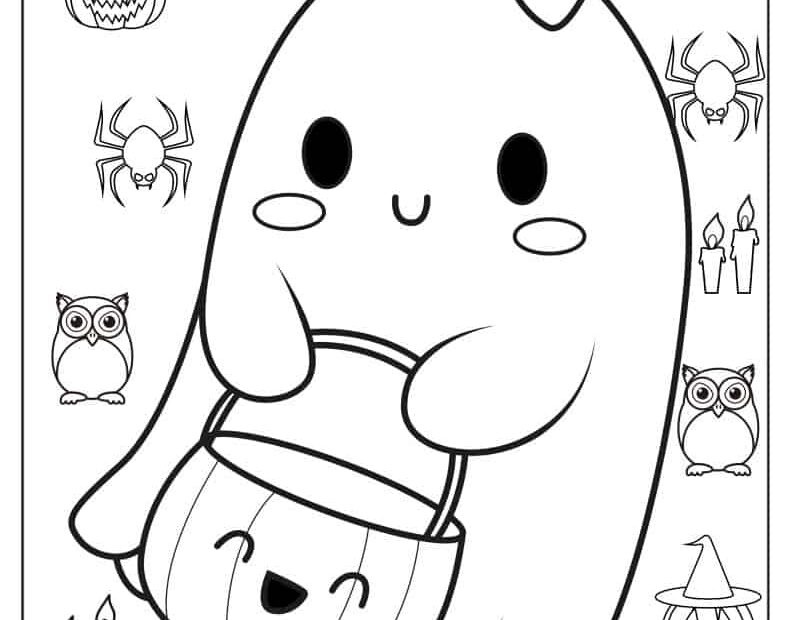 Cute Ghost Coloring Pages Coloring Nation
