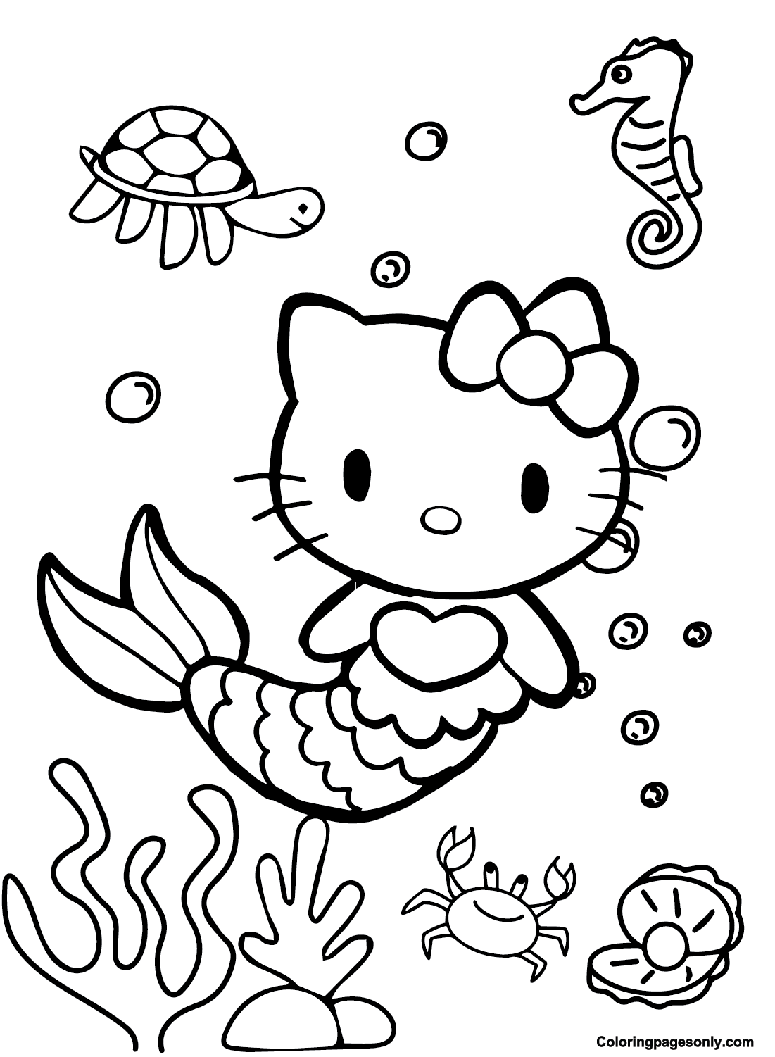 Cute Hello Kitty Mermaid Coloring Page Free Printable Coloring Pages Cute Hello Kitty Mermaid Coloring Page Free Printable Coloring Pages