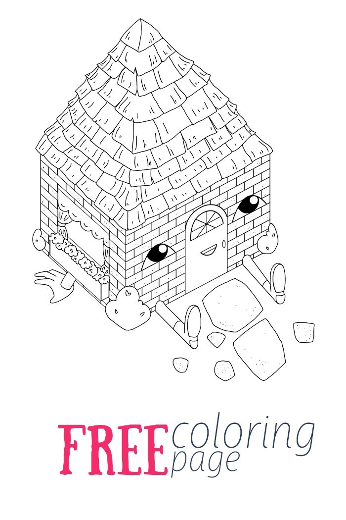 Cute House Coloring Page Cute House Coloring Page