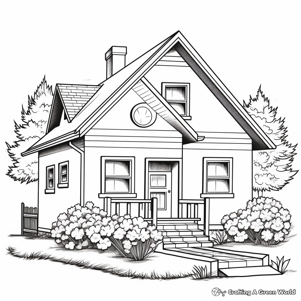 Cute House Coloring Pages Coloring Nation