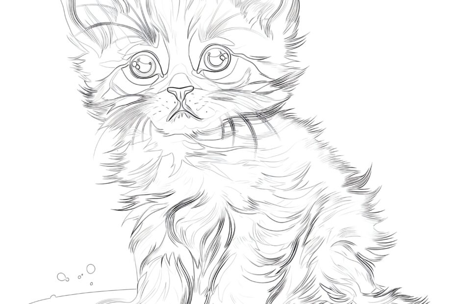 Cute Kitten Coloring Pictures Printable Infoupdate
