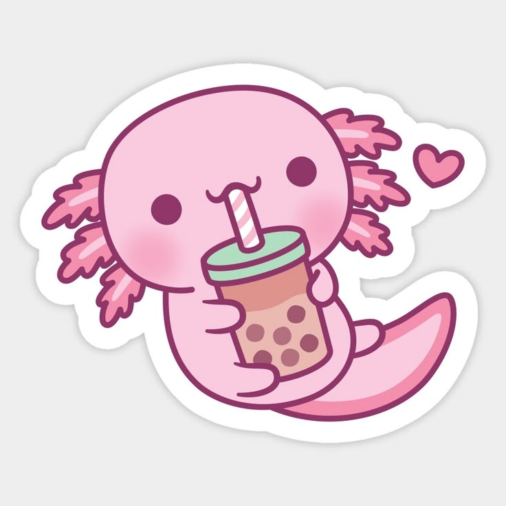 Cute Little Axolotl Loves Bubble Tea By Rustydoodle Cute Doodles Cute Little Axolotl Loves Bubble Tea By Rustydoodle Cute Doodles