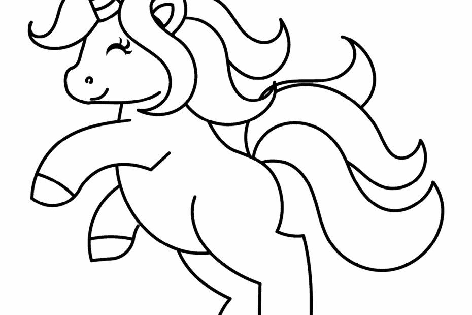 Cute My Little Unicorn 5 Different Coloring Pages To Print At
