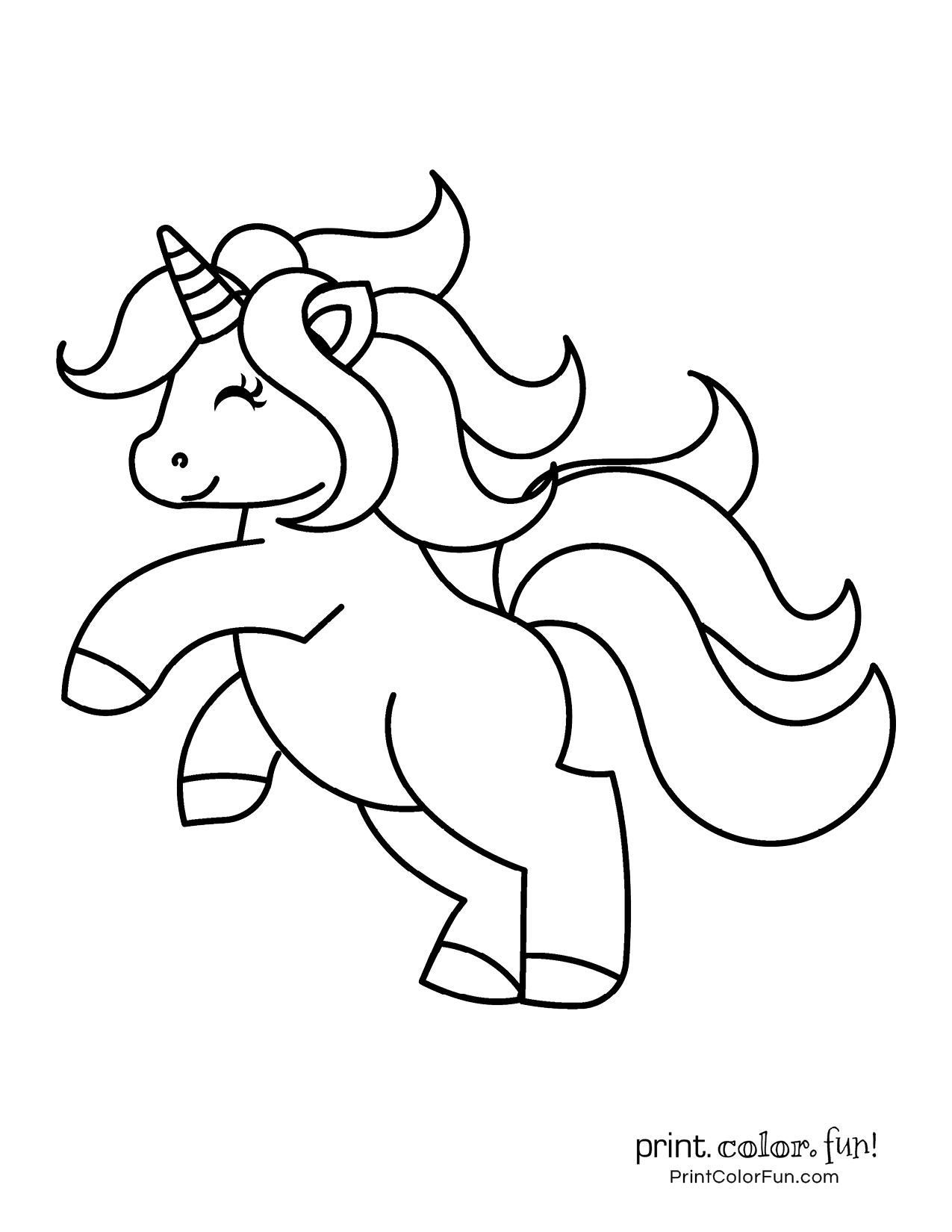 Cute My Little Unicorn 5 Different Coloring Pages To Print At 
