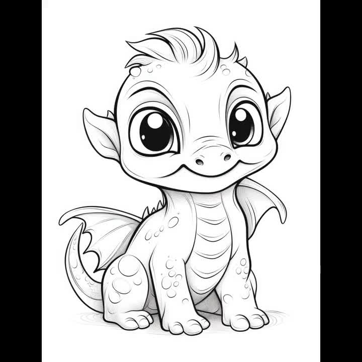 Cute Realistic Dragon Coloring Pages Selection Online Www 