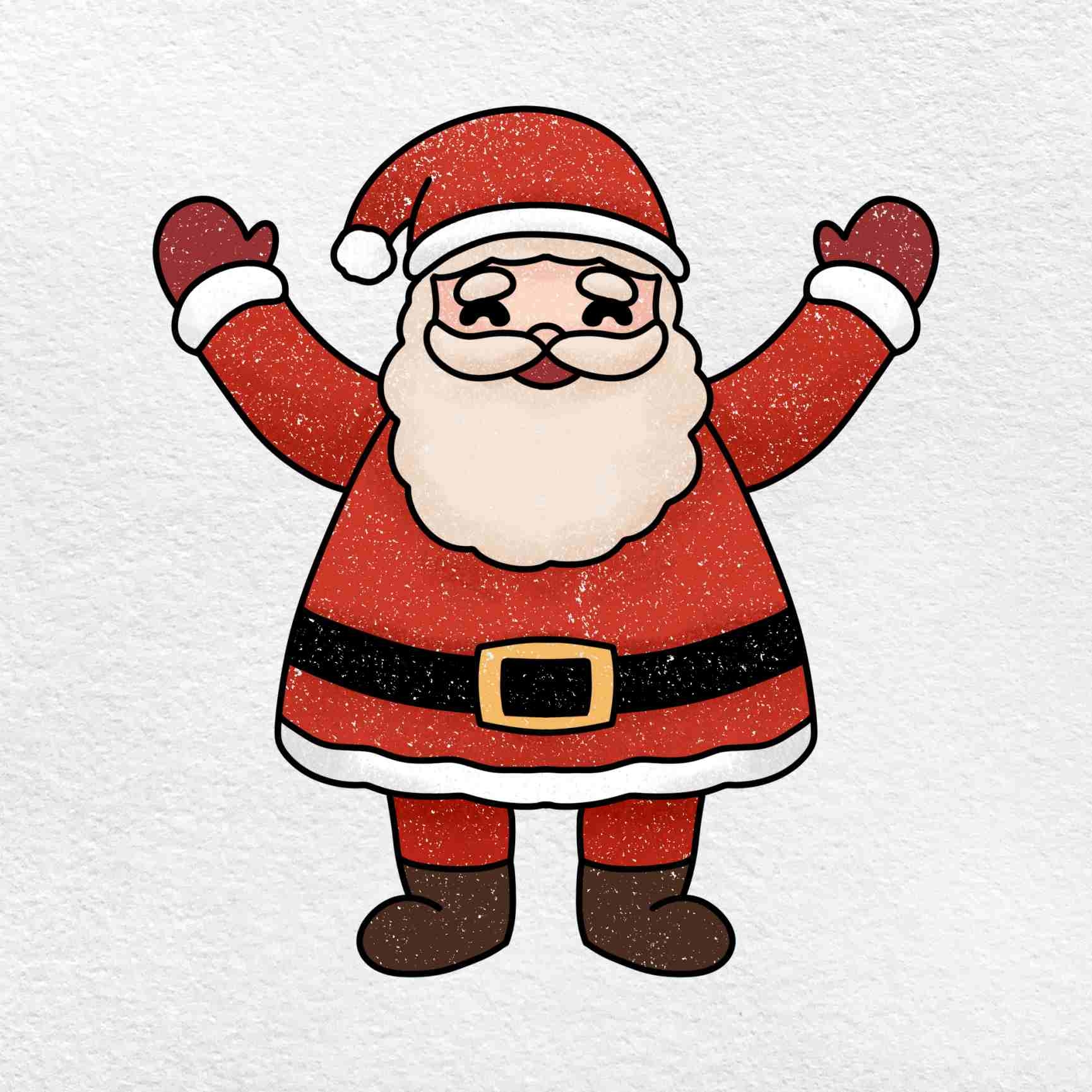 Cute Santa Claus Drawing HelloArtsy Cute Santa Claus Drawing HelloArtsy