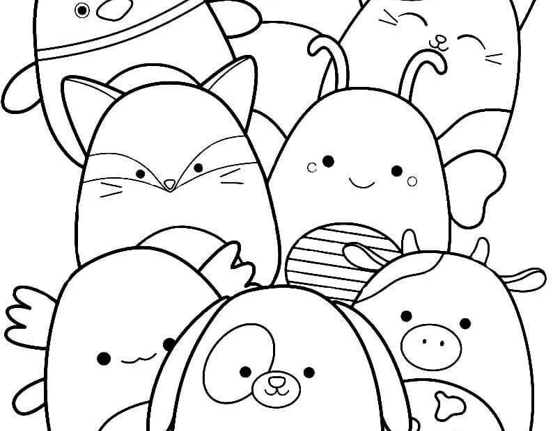 Cute Squishmallow Coloring Page Turkau Coloring Home