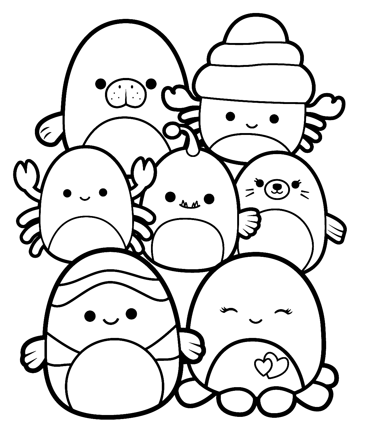 printable coloring Squishmallows printable coloring Squishmallows