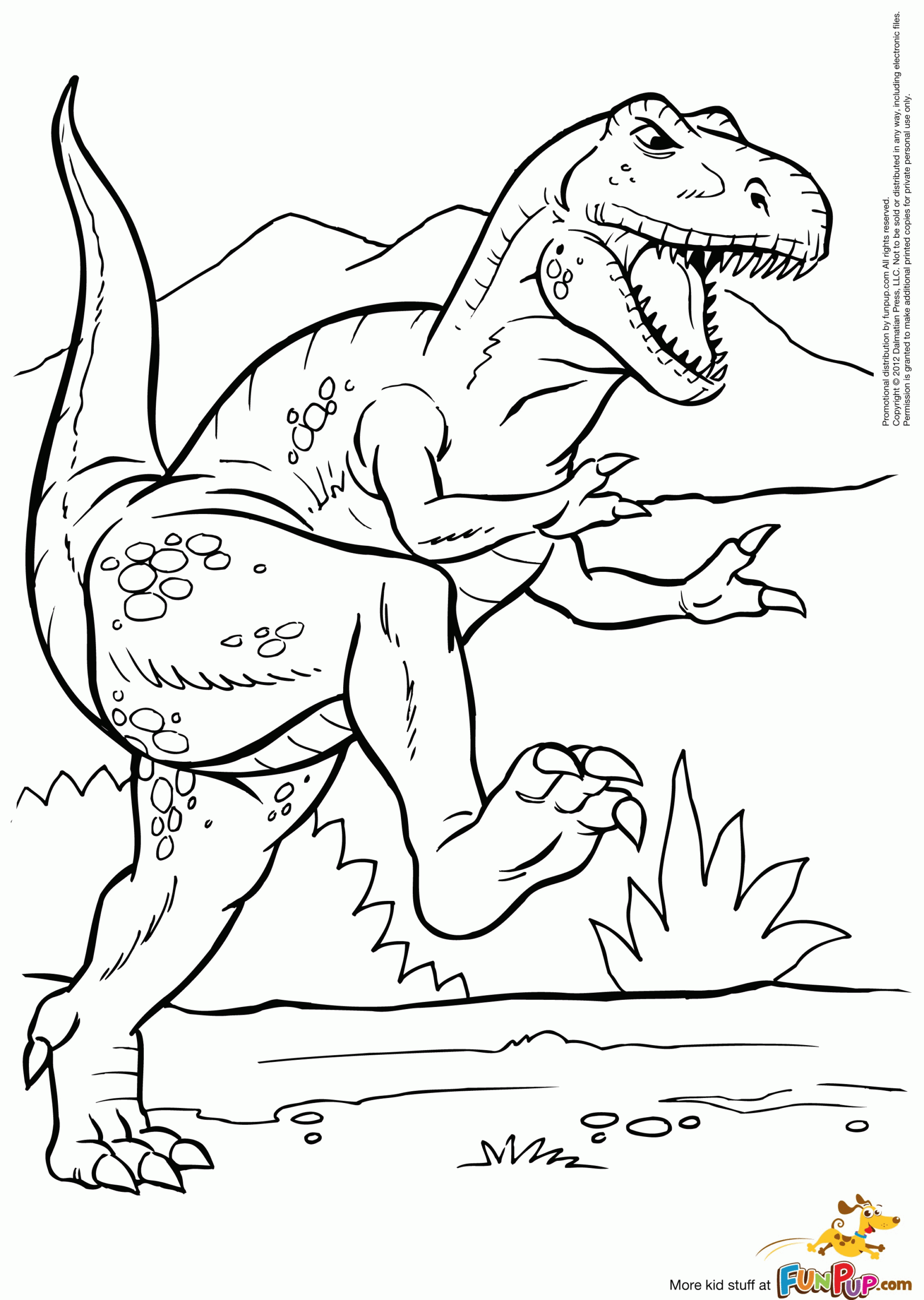 Cute T rex Coloring Page Coloring Home