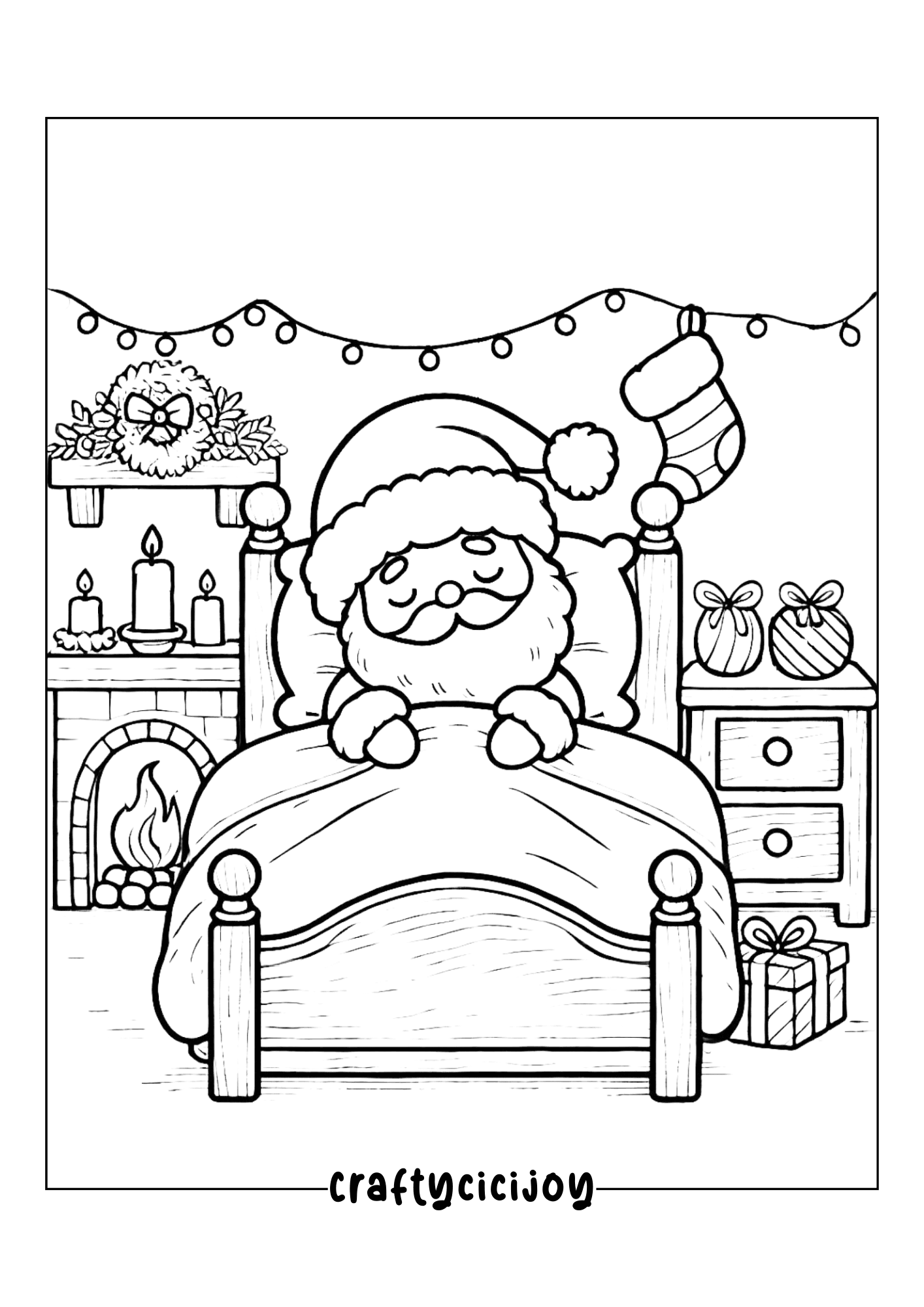 Cute Xmas Coloring Pages 100 Free PDF Printable Crafty Cici Joy