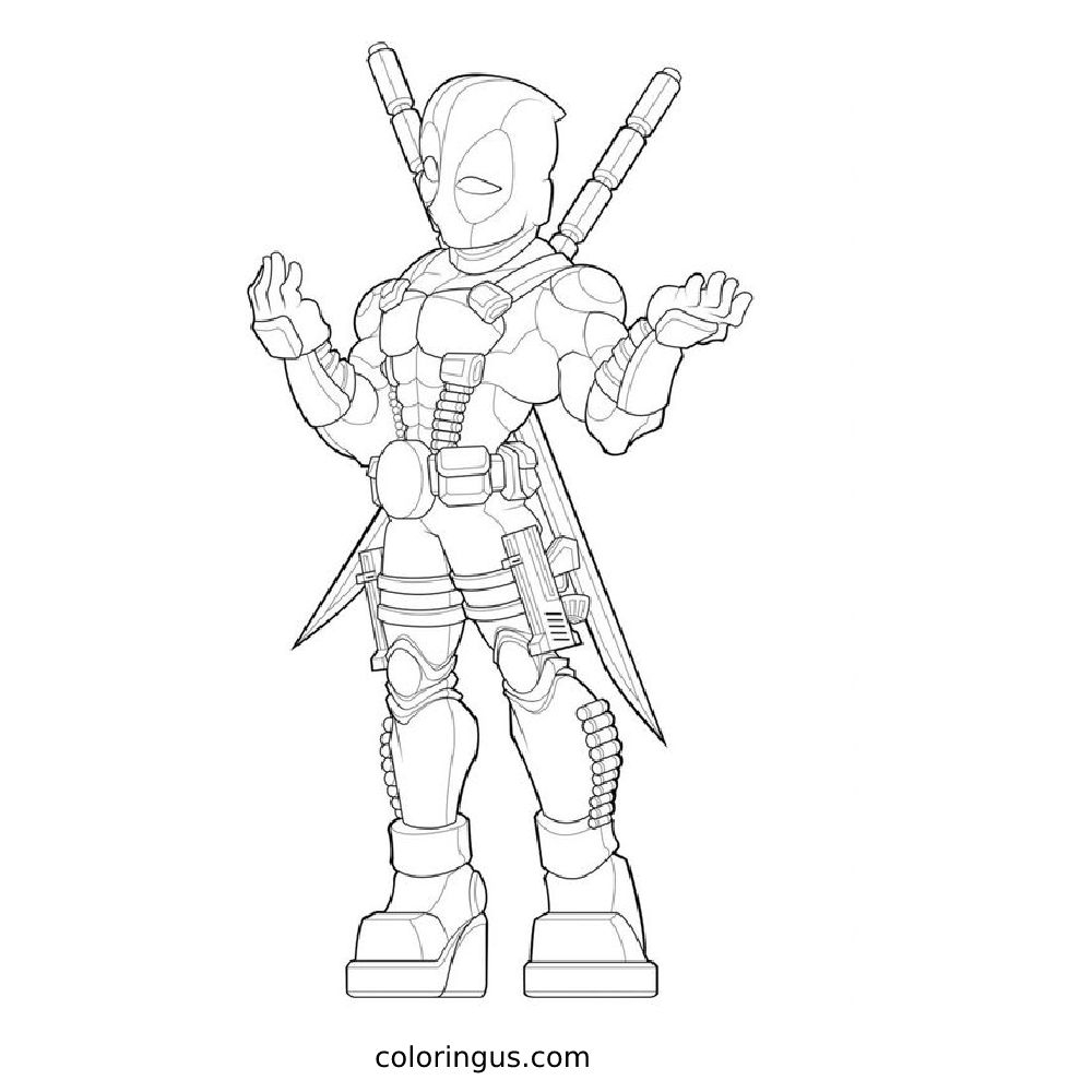 Deadpool Coloring Pages Free Printable PDF Deadpool Coloring Pages Free Printable PDF