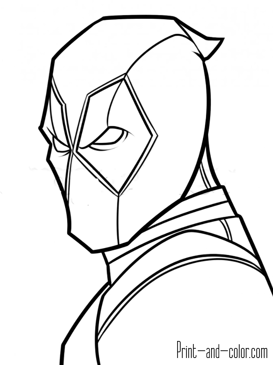 picture of Deadpool to color picture of Deadpool to color