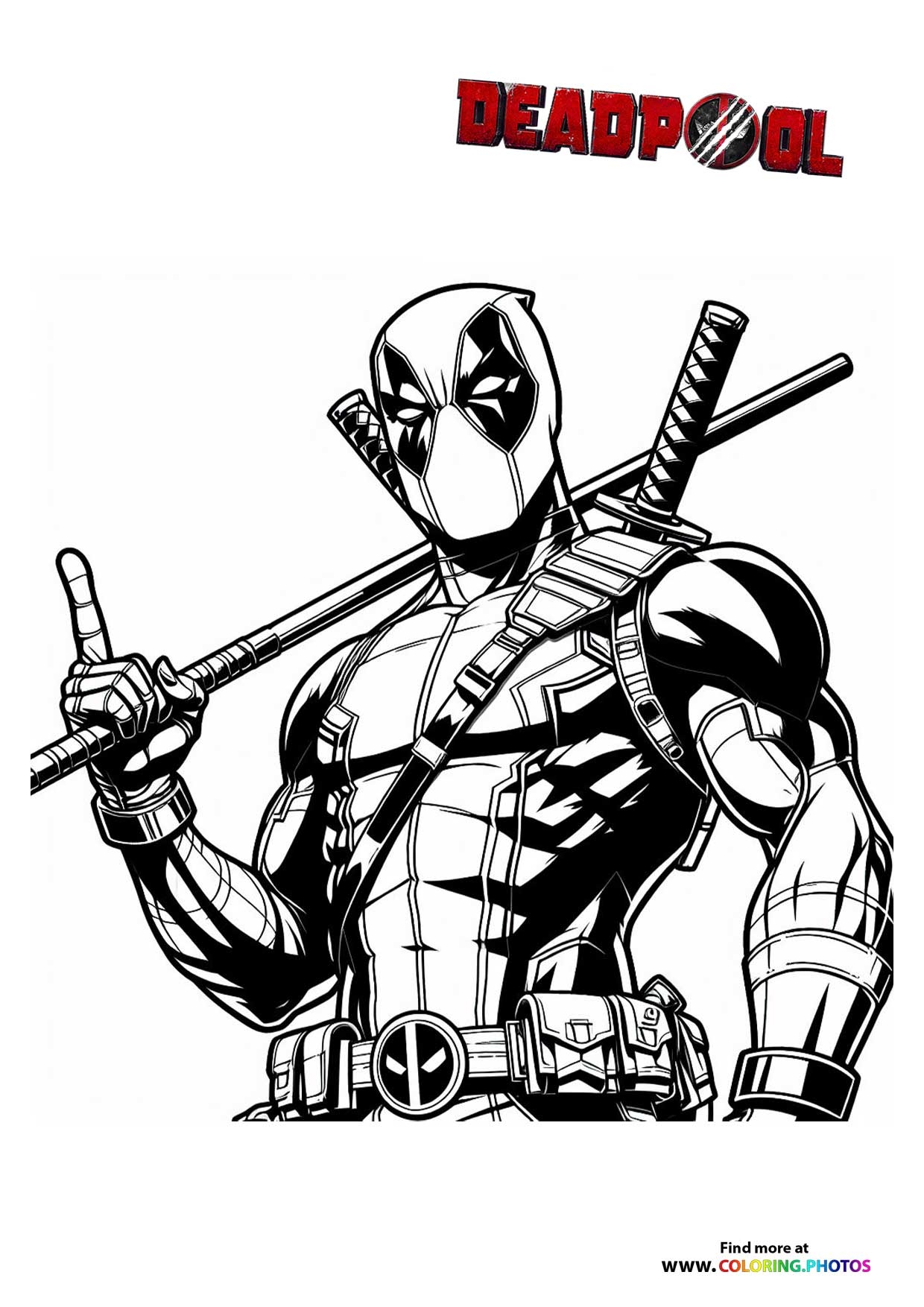 Deadpool coloring pages for adults Deadpool coloring pages for adults