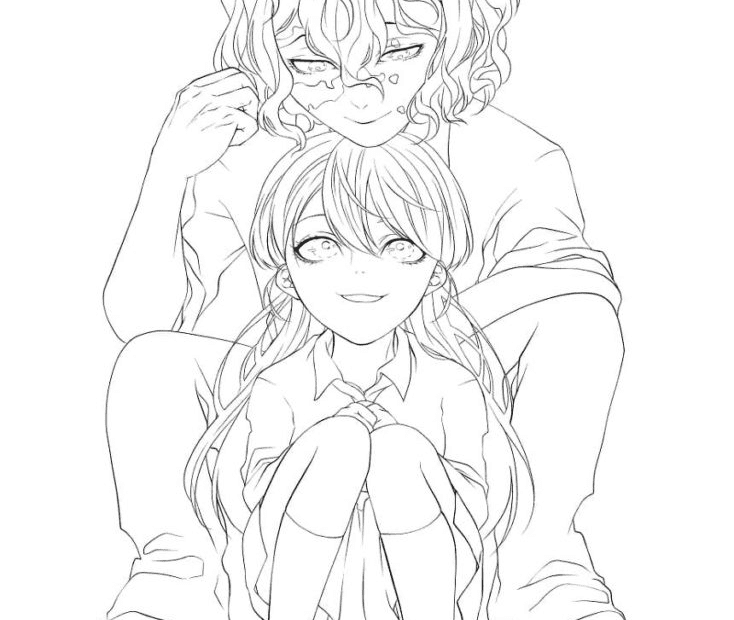 Demon Slayer Daki Coloring Pages Coloring Pages