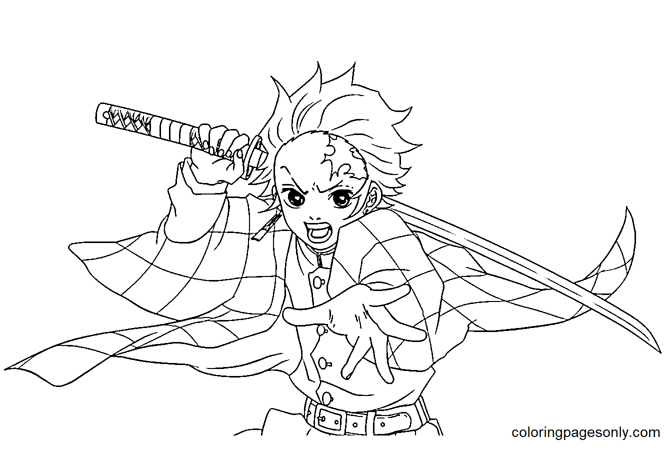 Demon Slayer Tanjiro Coloring Page Free Printable Coloring Pages Demon Slayer Tanjiro Coloring Page Free Printable Coloring Pages