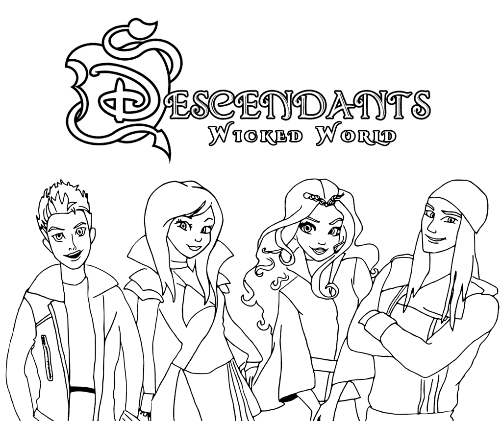 uma descendants 4 coloring pages