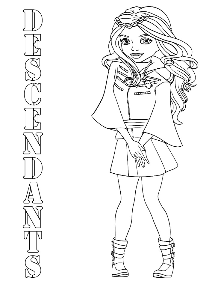 Descendants Coloring Pages Printable Descendants Coloring Pages Printable