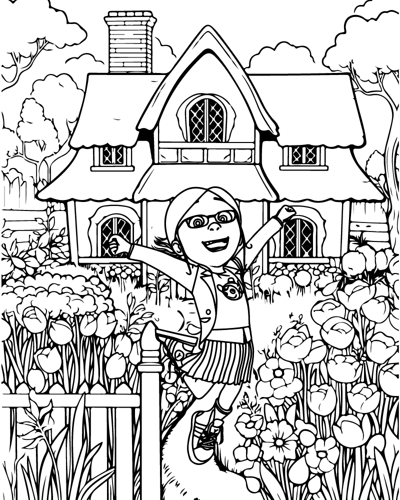 Despicable Me 4 Margo Coloring Page Despicable Me 4 Margo Coloring Page