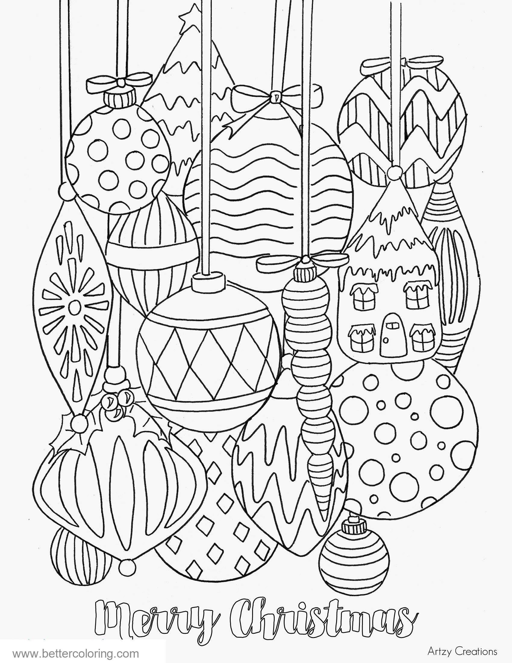 Detailed Christmas Decorations Coloring Pages Free Printable Coloring Detailed Christmas Decorations Coloring Pages Free Printable Coloring