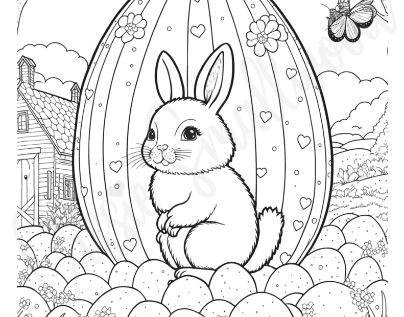 Detailed Easter Egg Coloring Page Cassie Smallwood