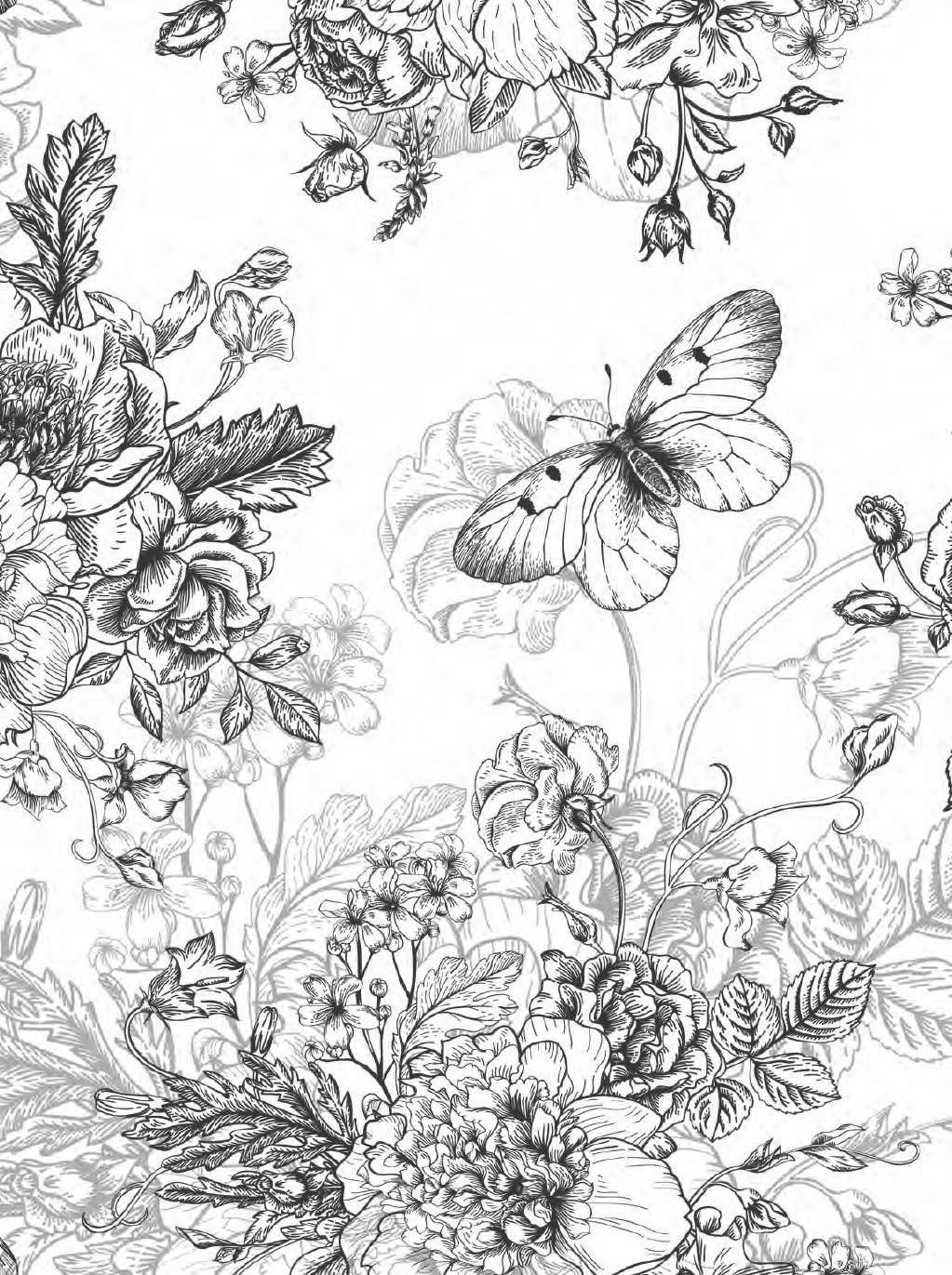 Detailed Flower Coloring Pages