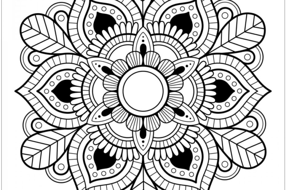 Detailed Mandala Coloring Page Free Printable Coloring Pages