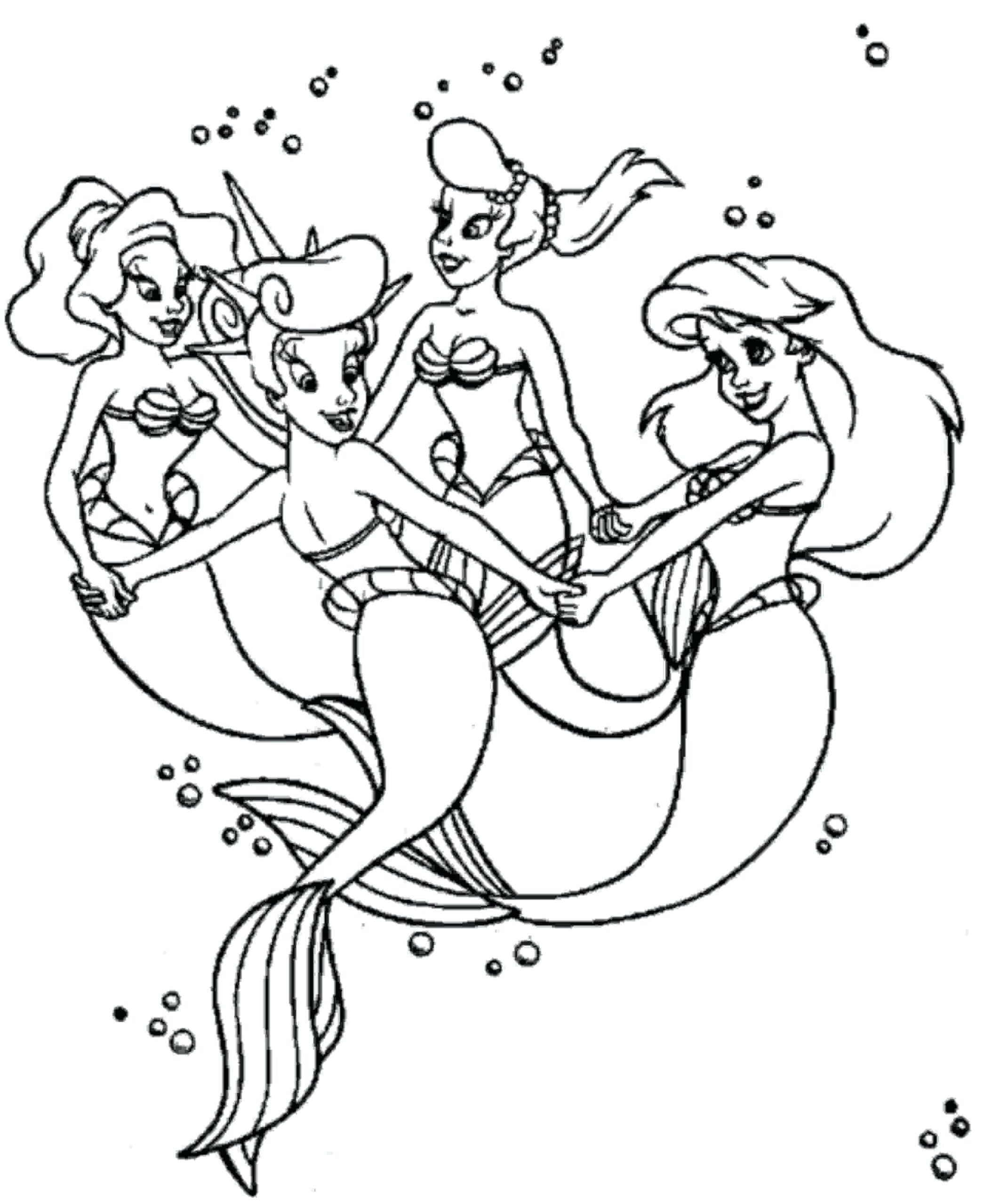 detailed mermaid coloring pages