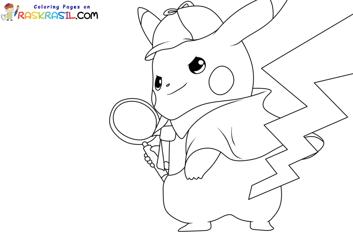 Detective Pikachu Coloring Pages Coloring Home Detective Pikachu Coloring Pages Coloring Home