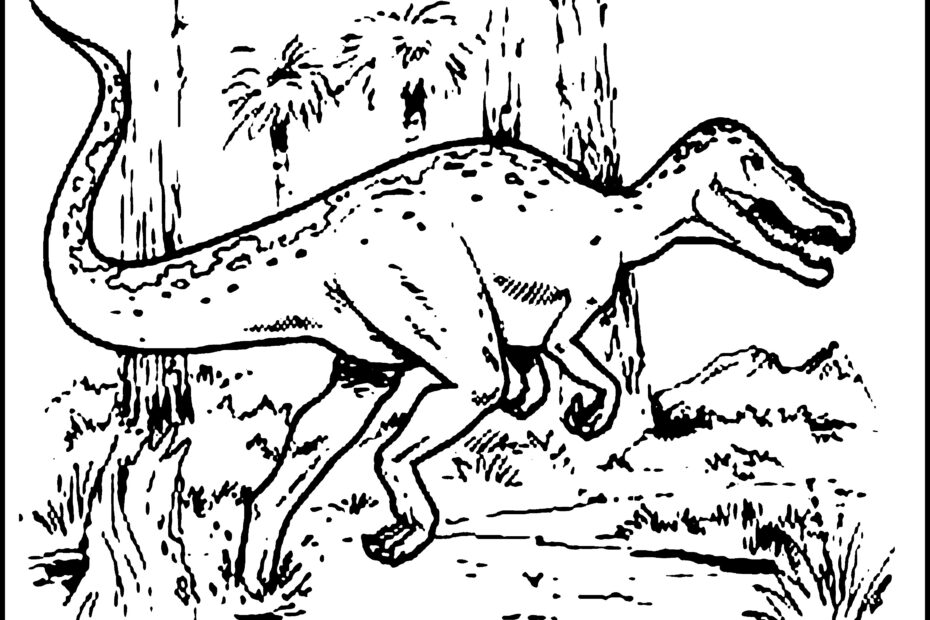 Dinosaur Coloring Pages Hunting Animal Place