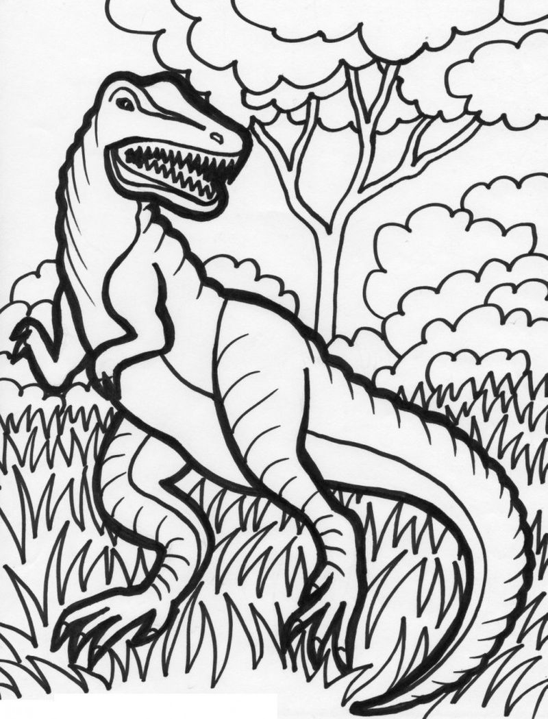 printable coloring page dinosaur