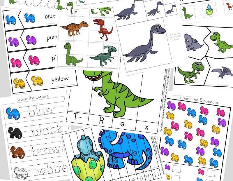 Dinosaur Preschool Printable Pack Fun With Mama