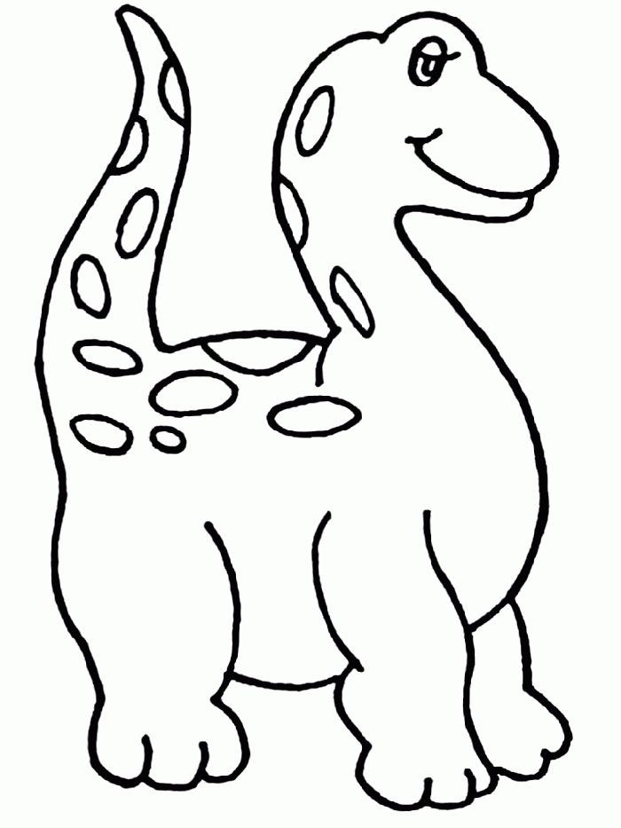 Dinosaur Simple Coloring Page