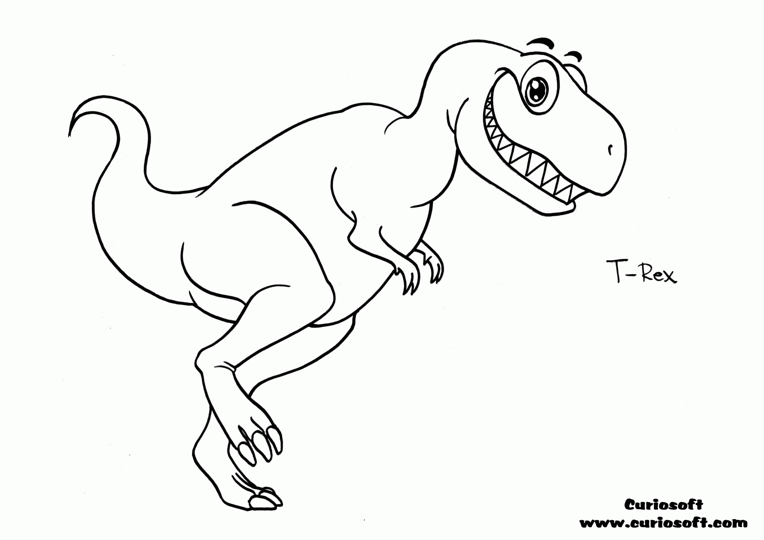realistic t rex coloring page