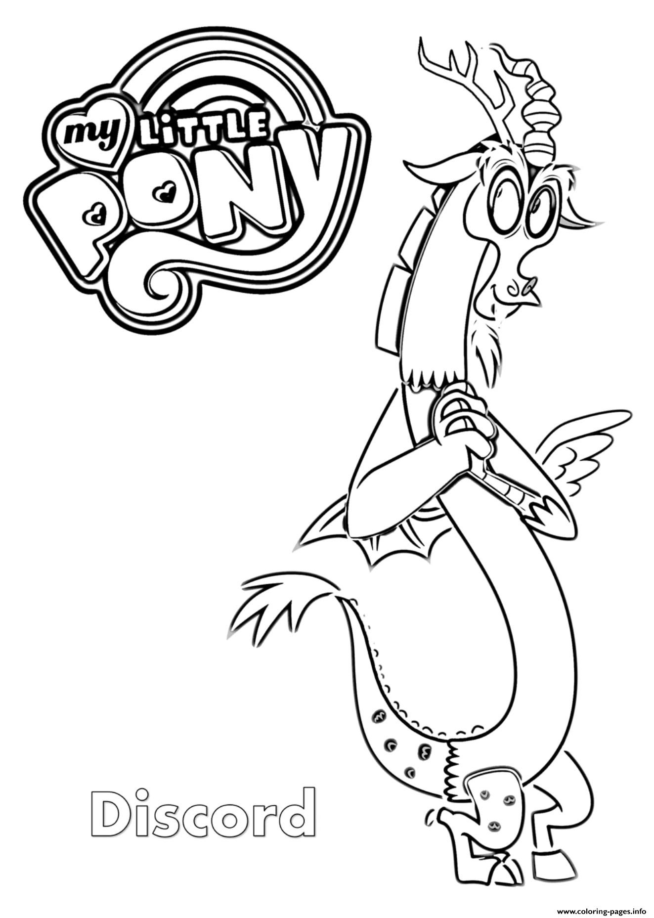 Discord MLP Coloring Page Printable
