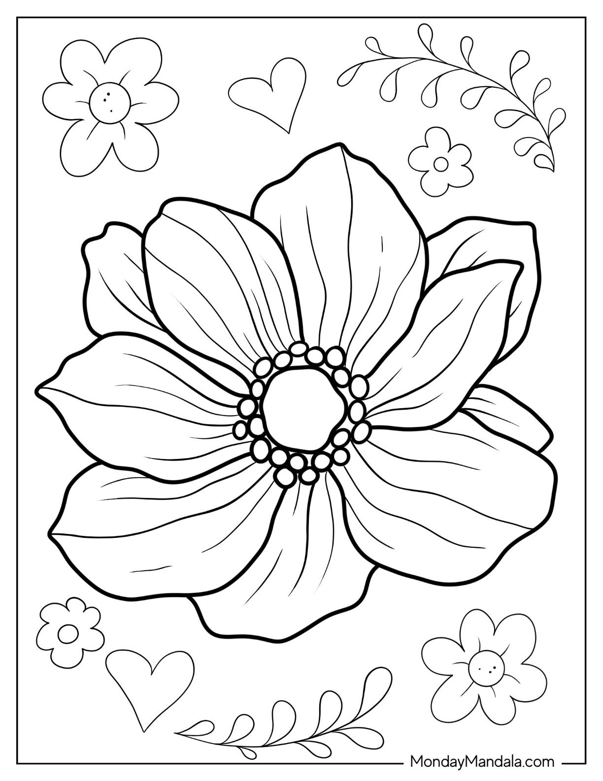 Discover The Tranquility Of Adult Coloring Pages Flowers