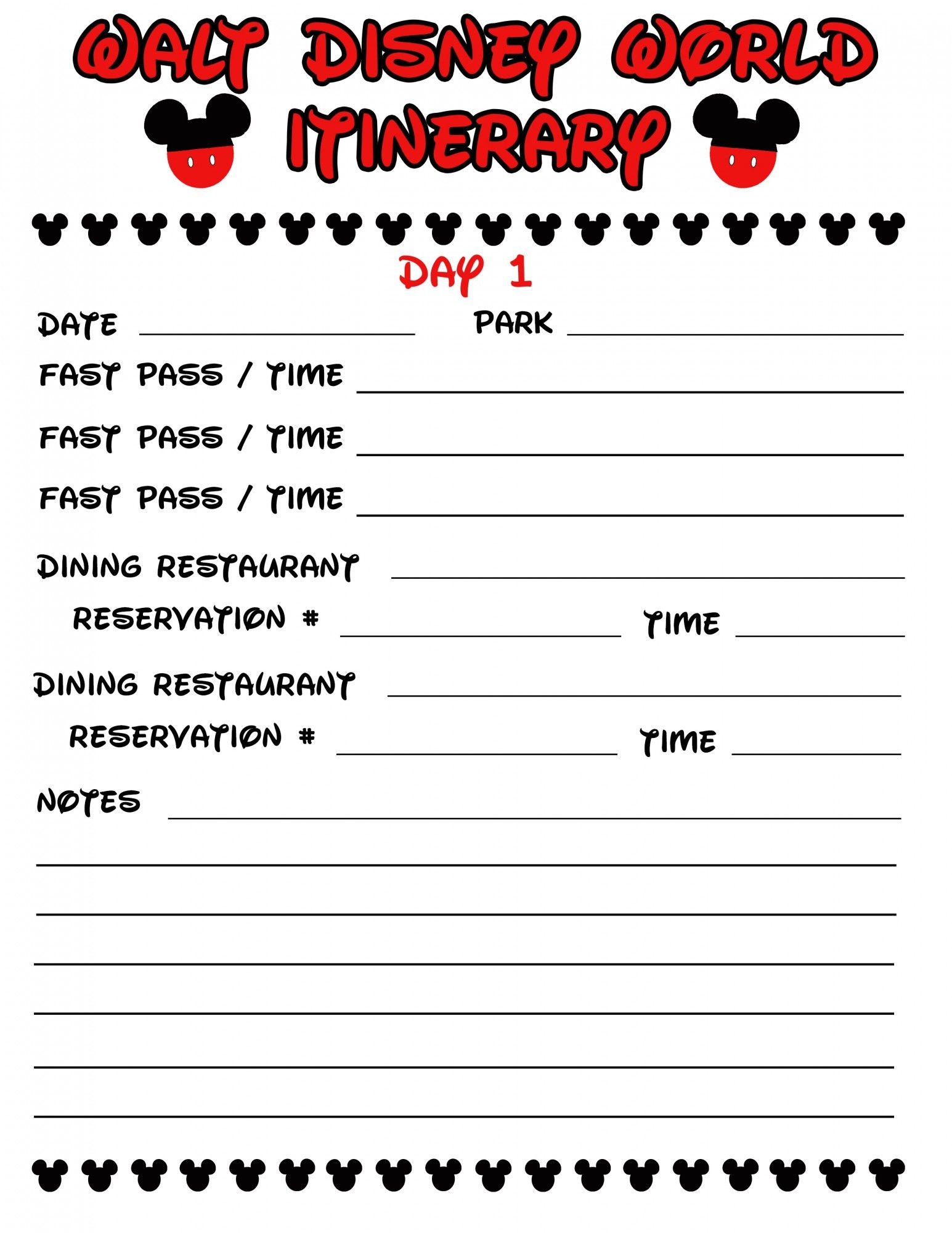 Disney Agenda Itinerary Free Printable Disney Trip Planning Disney Disney Agenda Itinerary Free Printable Disney Trip Planning Disney
