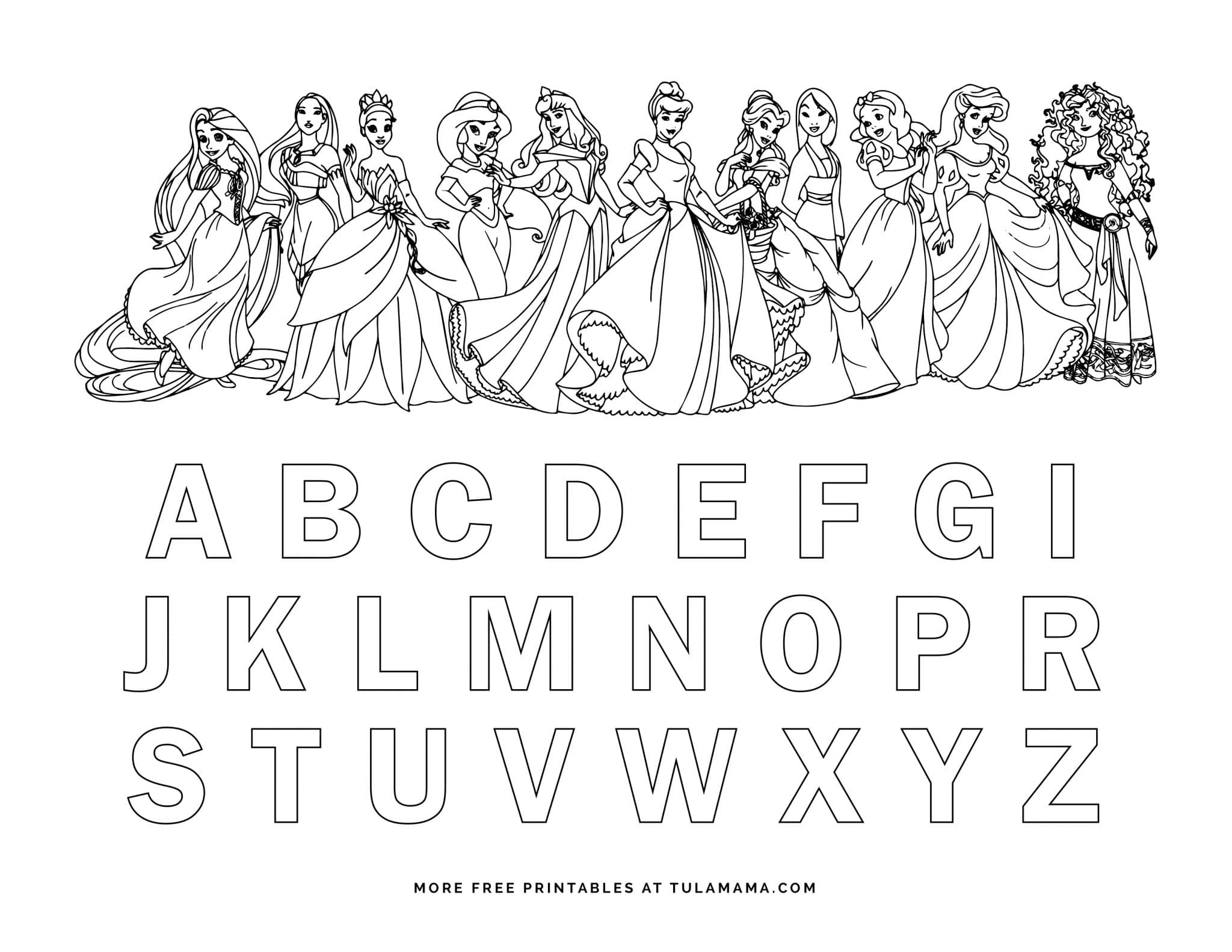 Disney Alphabet Letters Printable Coloring Pages Infoupdate