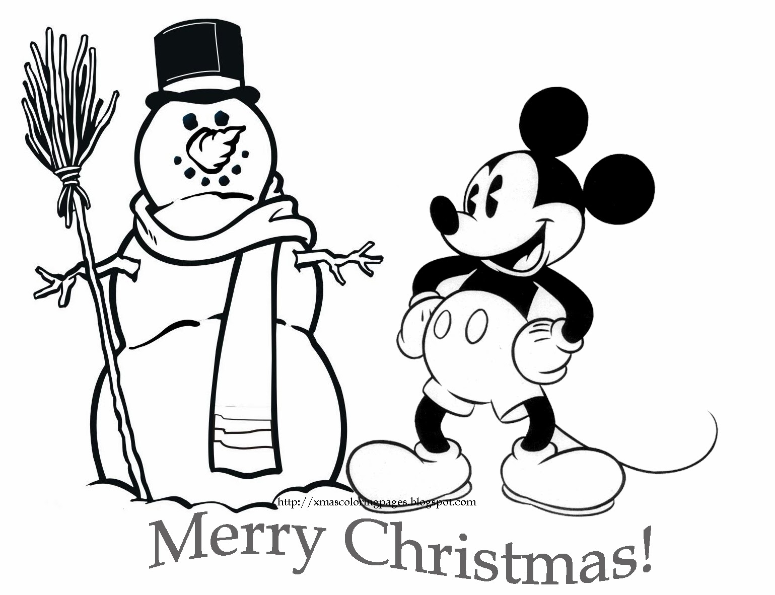 Disney Christmas Coloring Pages